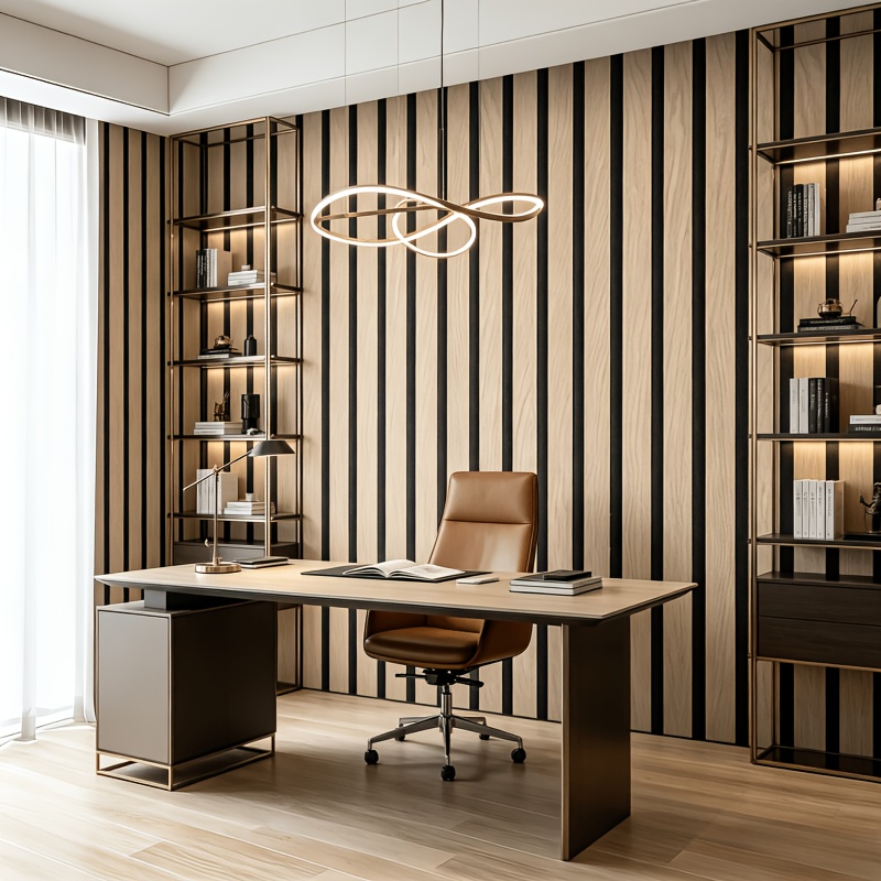 Commercial Wallpaper Printing - Peel-and-Stick Vertical Stripe Wall Decals Self-Adhesive