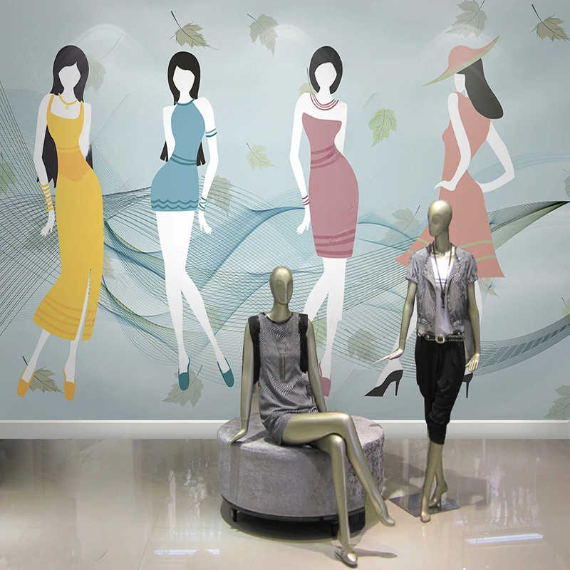 Custom Mural Modern fFresh Sho - Commercial Wallpaper Printing review and price