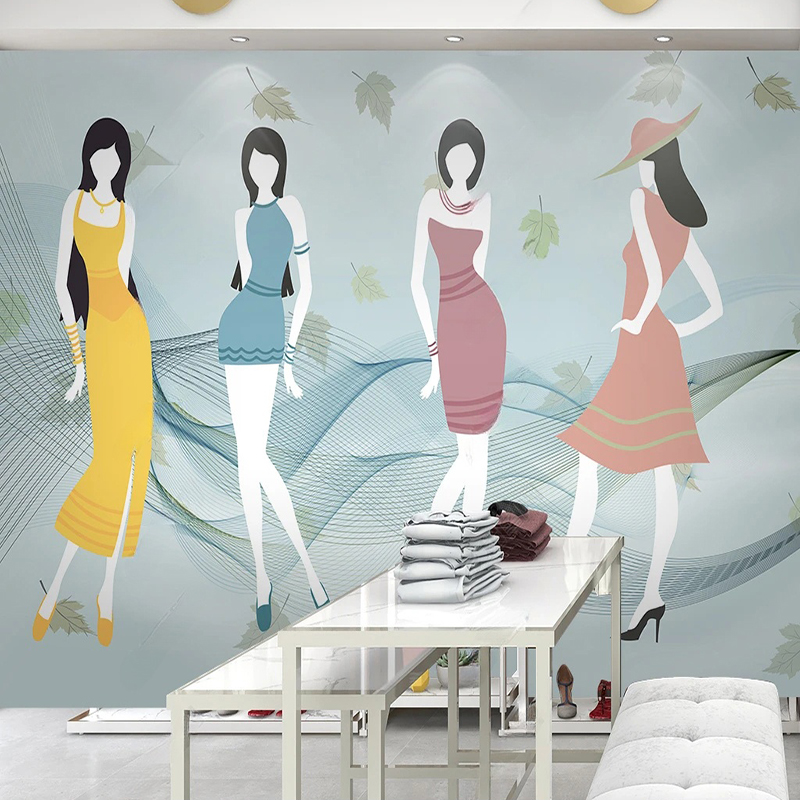 Custom Mural Modern fFresh Sho - Commercial Wallpaper Printing review and price