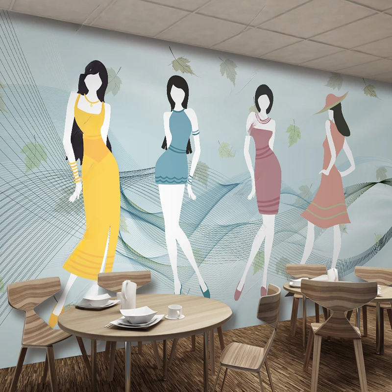 Custom Mural Modern fFresh Sho - Commercial Wallpaper Printing review and price