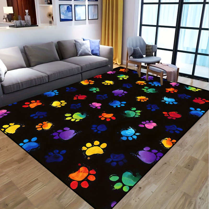 1pc Vibrant Dog Paw Print Area - Commercial Printing And Design review and price