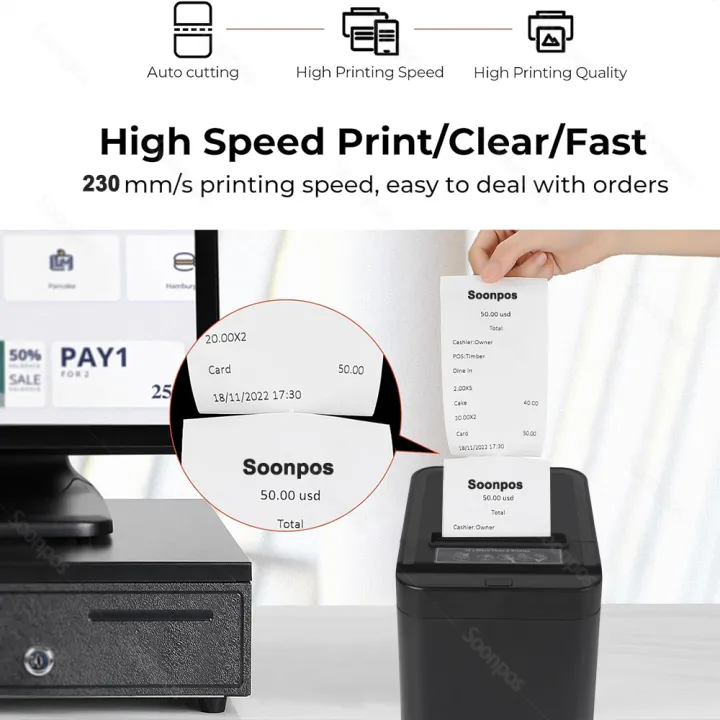 Soonpos 80mm Thermal POS Recei - Commercial Wallpaper Printing review and price