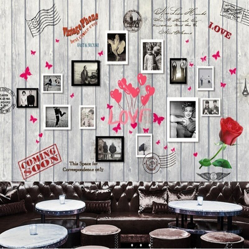 European and American wood gra - Commercial Wallpaper Printing review and price