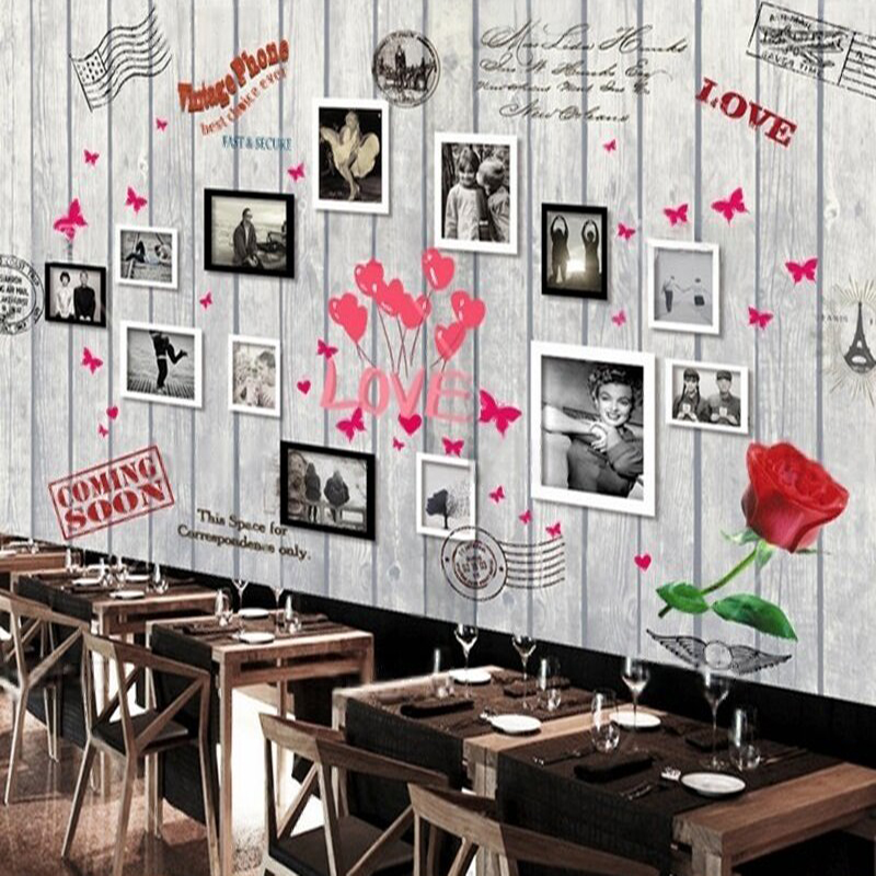 European and American wood gra - Commercial Wallpaper Printing review and price