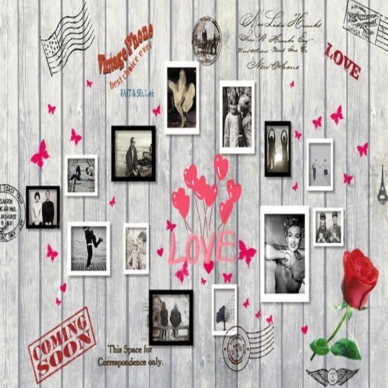 European and American wood gra - Commercial Wallpaper Printing review and price
